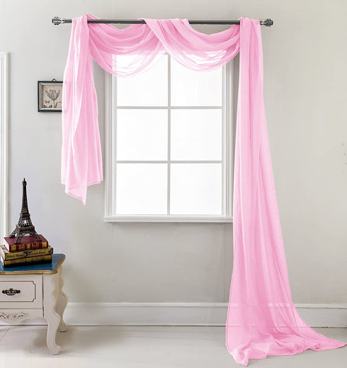 Celine Sheer Window Curtain Scarf 54 x 216 in.